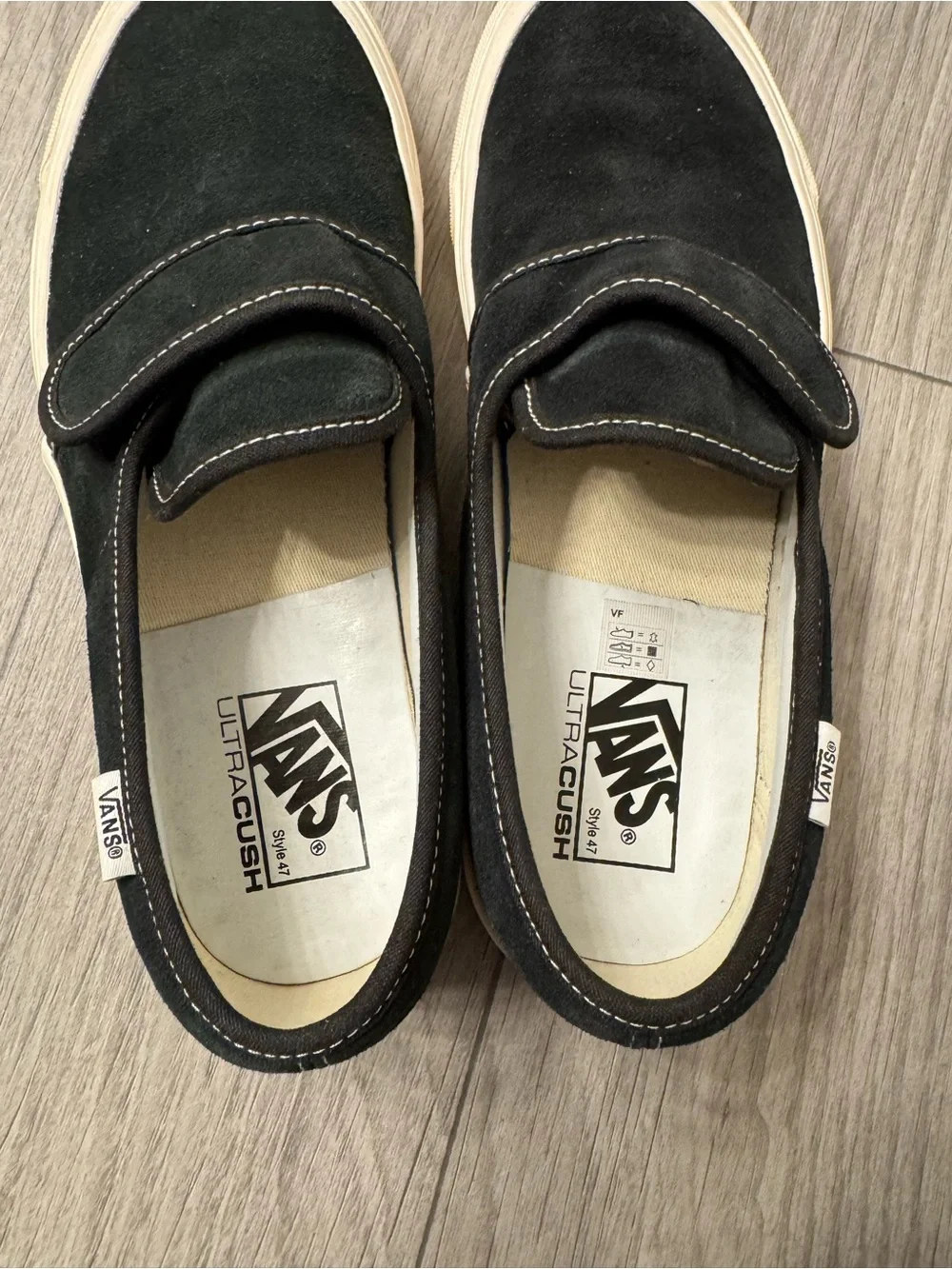 Vans 47dx Black Suede Slip-On Sneakers